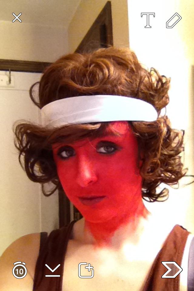 Working on my ruby cosplay makeup, not too bad!