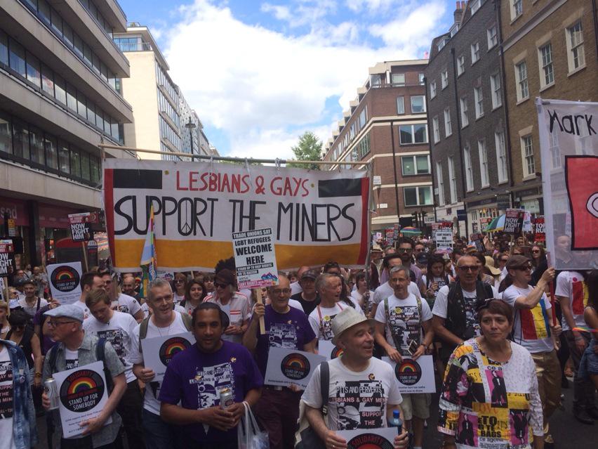 And their off! <a href="/LGSMpride/">LGSM</a> on the march singing "Solidarity Forever..." #Pride #Pride2015 #Pride15 #EndAusterityNow