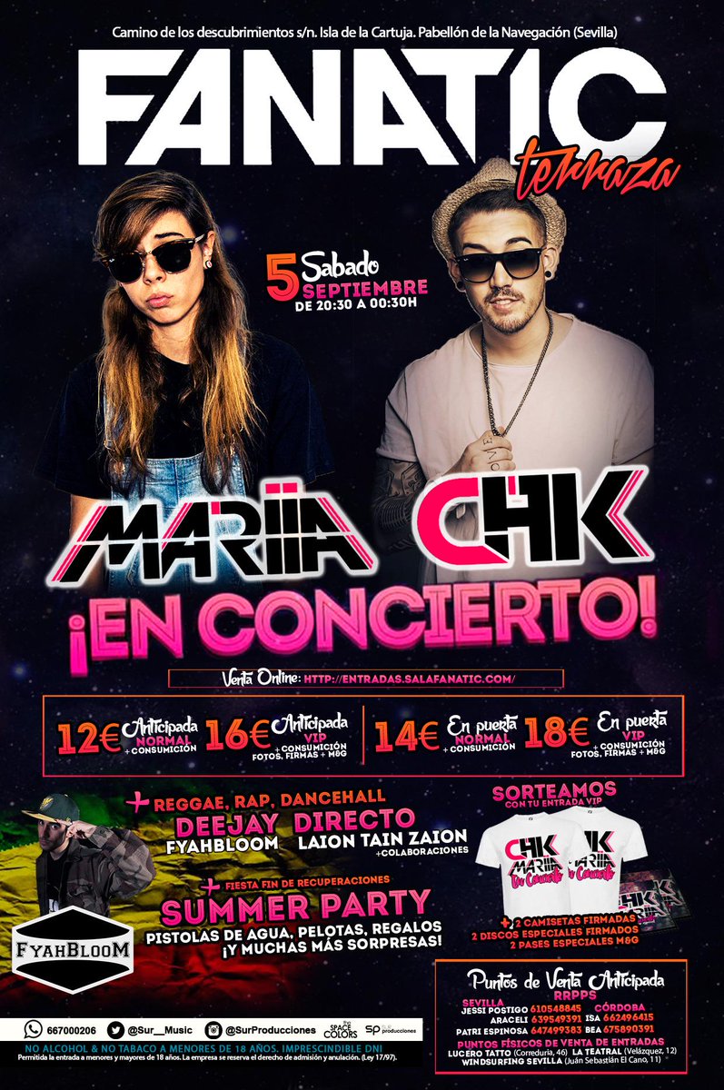 @_Mariiaa94 @OfficialCHK @luis_jahlove &amp; LAION TAIN ZAION / <a href="/SalaFanatic/">Sala Fanatic</a> SEVILL

buenacalle.es/mariia-chk-dj-…

<a href="/Sur__Music/">Sur Producciones</a>
