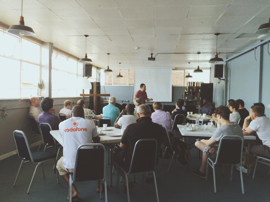FC_Guildford's tweet photo. Starting the morning with a bacon sarnie &amp; a cracking word from Ps @Timlockwood9 for all the men on spiritual fitness http://t.co/9PSltsFpyR