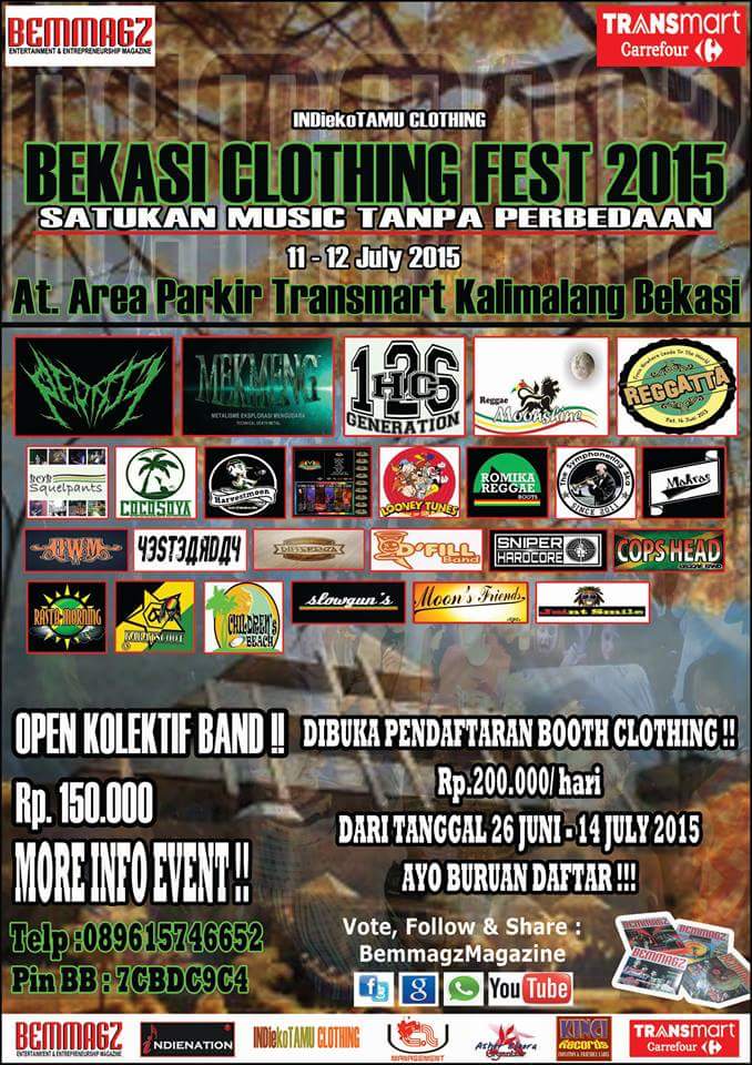 BEKASI CLOTHING FEST 2015! | 11-12 July | Depan Transmart Kalimalang | <a href="/REGGATTA_/">IG : @REGGATTA_</a> <a href="/ChildrensBeach/">children's Beach</a> <a href="/RomikaReggae/">ROMIKA RR official</a> dll..