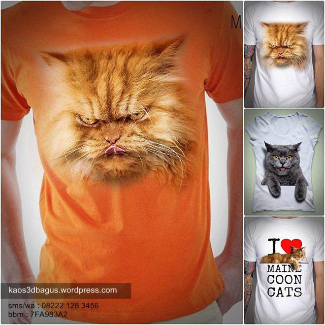 Kaos3dbagus Twitter Jual Kaos 3d Gambar Kucing Cat Lover Pecinta