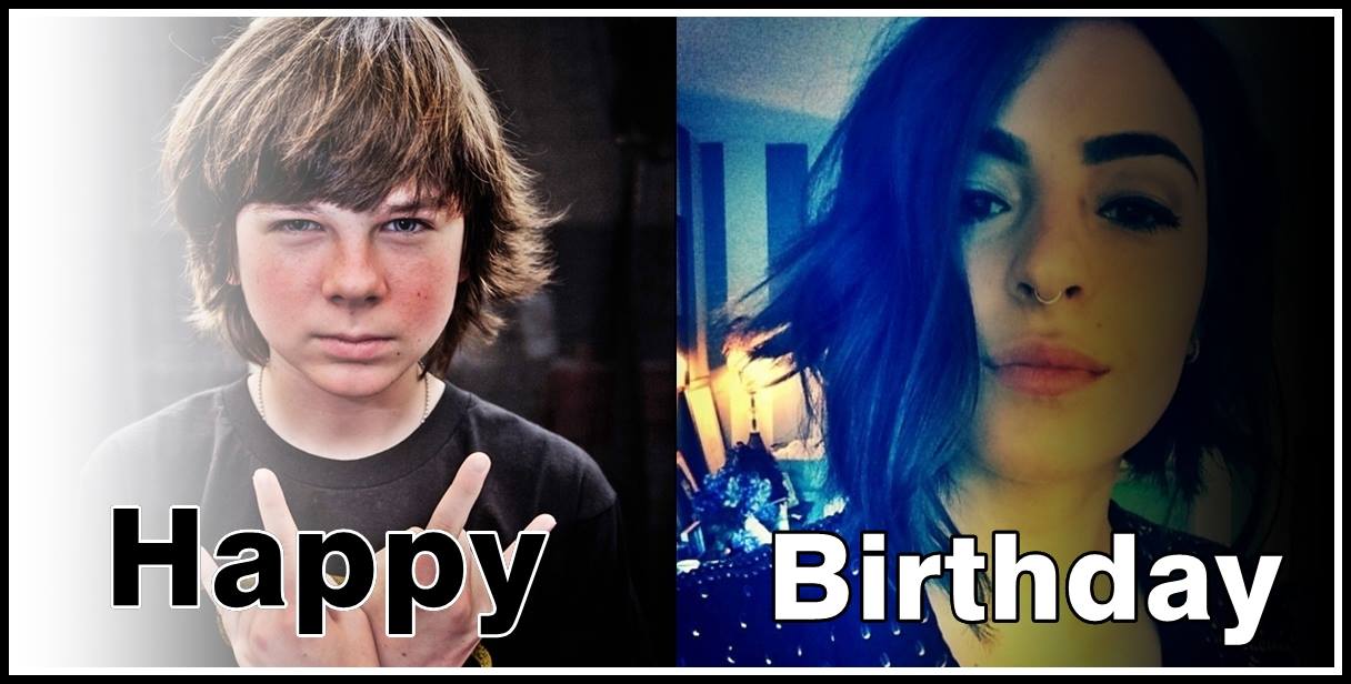 Happy birthday to the awesome Chandler Riggs & Alanna Masterson 