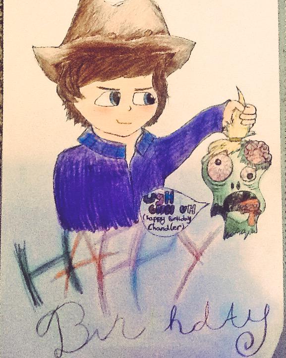 Happy 16th birthday to chandler Riggs   . drew you as Carl from the walking dead hope, you like it   