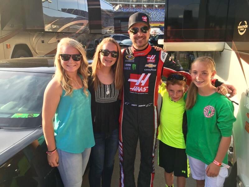 KurtBusch's tweet photo. Cassidy (on left) lost her father to cancer this week. Gonna try hard to win one for Tony Calhoun. #calhounstrong. http://t.co/UfVqdU8KPP