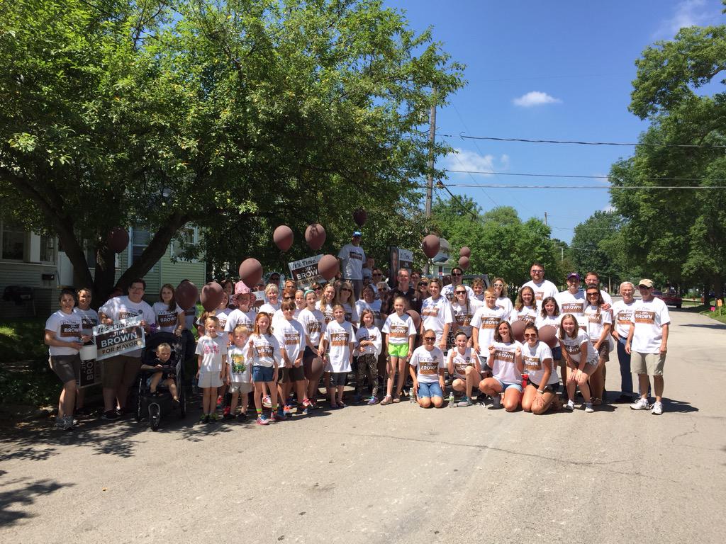 JimBrown4Mayor's tweet photo. Had a great time at the #SturgisFalls parade today! Thanks to everyone who helped make it a success. #JB4Mayor http://t.co/nKqId3Eu1x