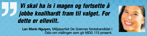 Åj, <a href="/vgnett/">VG</a> melder om valgmålinger til <a href="/Partiet/">Miljøpartiet De Grønne (MDG)</a> som selv den største diktator kan misunne. #valg15 #nrkvalg #2valg