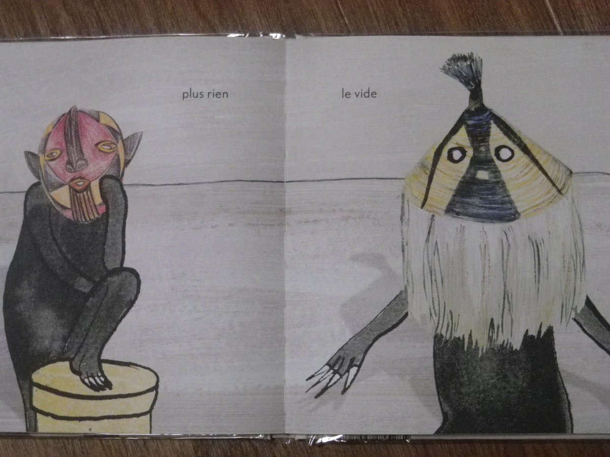 �t�����X����o�Ă���A���ʂ̌Ղ̊��̂悤�ȊG�{ (���E���̖�����)�B[Monsieur cent têtes]