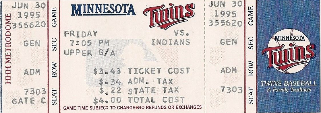 darrenrovell's tweet photo. 20 Years Ago Today: Eddie Murray's 3,000th hit. Here's a game ticket http://t.co/kpABEfvINZ