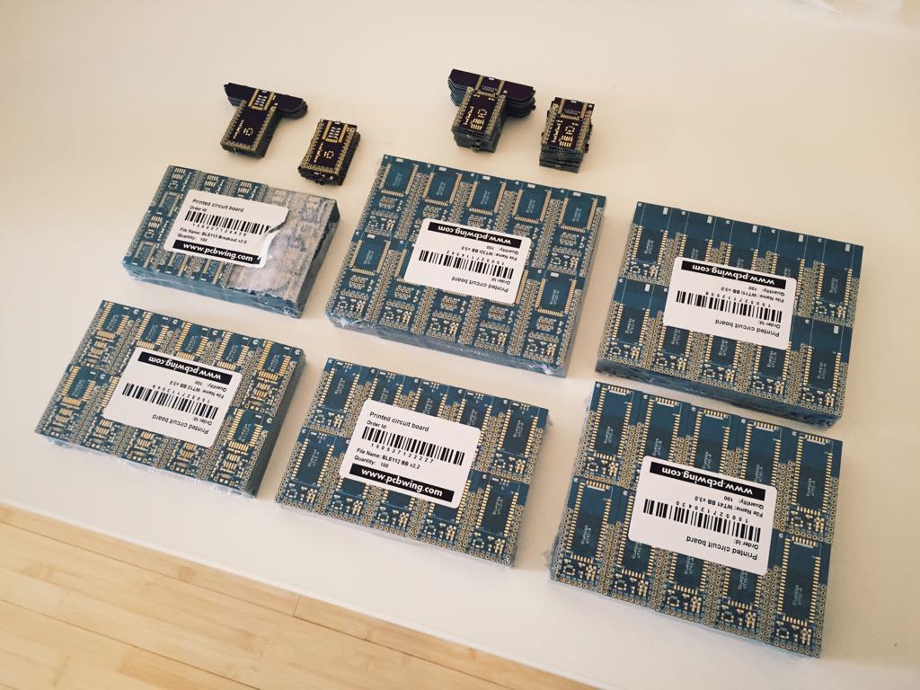 Breakout time! @Bluegiga WT11i, WT12, WT32i, WT41, BLE112, BLE113, BLE121LR, and new BT121! I've been busy...