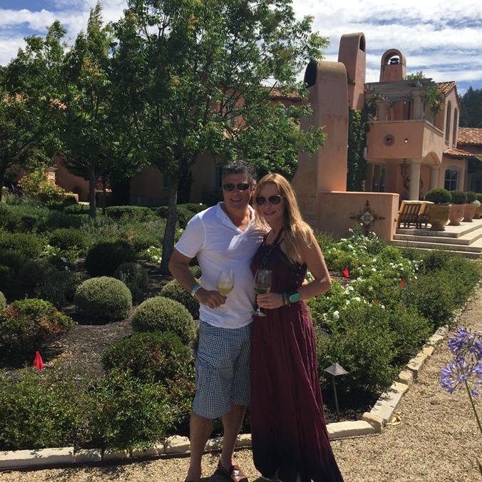 TaylorArmstrong's tweet photo. Gorgeous day in Napa at our weekend residence enjoying a walk in the garden and a glass of Chardonnay w @JohnBluher. http://t.co/u2aWhaKmQu