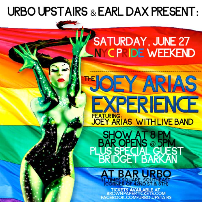 The <a href="/JoeyAriasNYC/">Joey Arias</a> Experience @ Urbo Upstairs - Saturday June 27th #pride #icon #urbonyc facebook.com/events/4163866…
