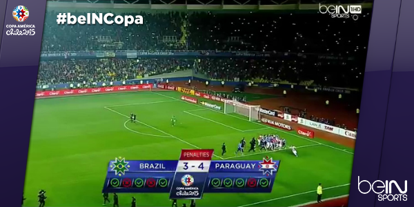 beinsports_FR's tweet photo. C'est terminé pour le Brésil ! Le Paraguay est qualifié ! #BRAPAR #beINCopa http://t.co/Fo6IRcUqQ9