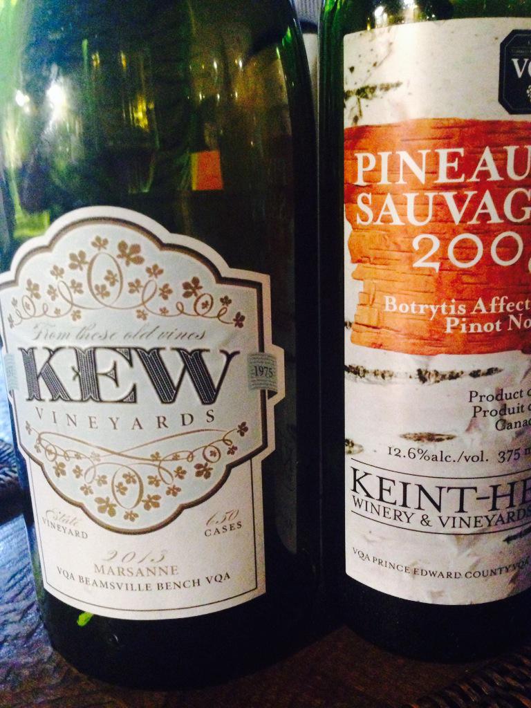 Delicious #OntarioWine line up tonight <a href="/KeintheWinery/">Keint-he Winery</a> <a href="/kewvineyards/">Kew Vineyards</a>