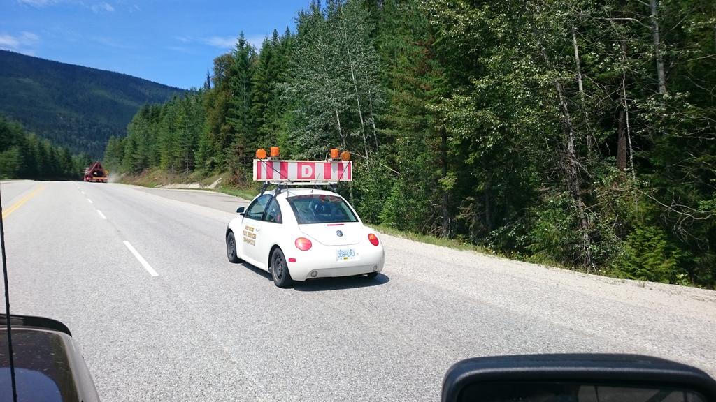 Quite possibly the most manly pilot vehicle I have ever seen 
#LowonEmissions  #HighOnLife #AndOtherStuff #BCRoads