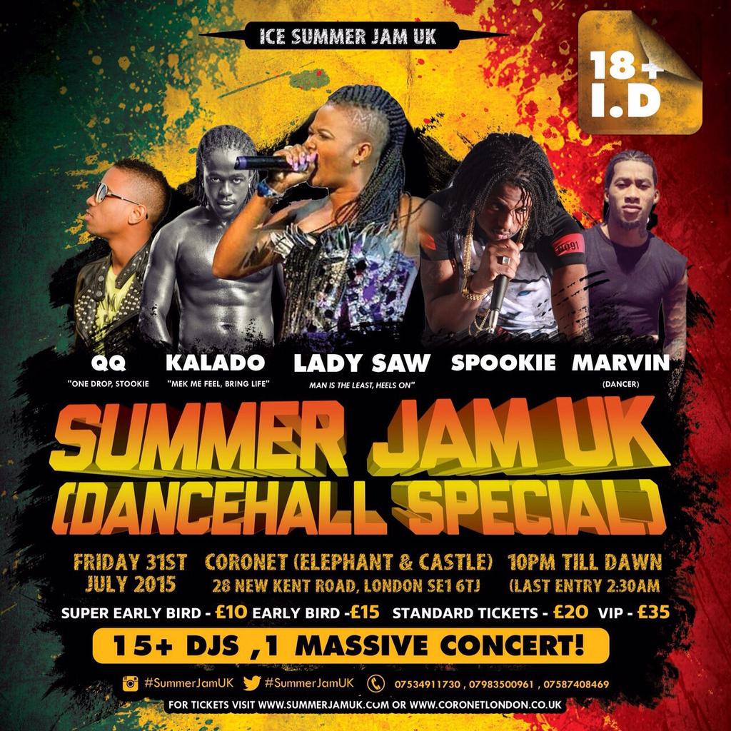 ladii_babiface's tweet photo. #SummerJamUK Β£10 tickets are SOLD OUT!!! ππ
#Dancehall #DancehallUK #Bashment #BashmentUK #BrukOut #BashmentParty http://t.co/WHuEUCWfSi