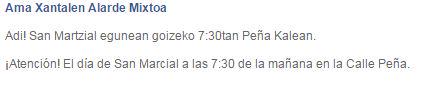 AlardePublico's tweet photo. Comunicado Ama Xantalen día 30 #alardepublikoa #alardepublico http://t.co/mpkxqdz9qB