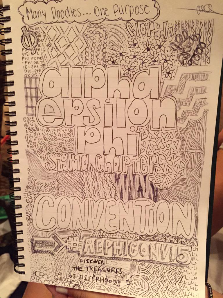 Doodles in between sessions 💚💚 <a href="/AEPhi/">Alpha Epsilon Phi</a> #AEPhiConv15