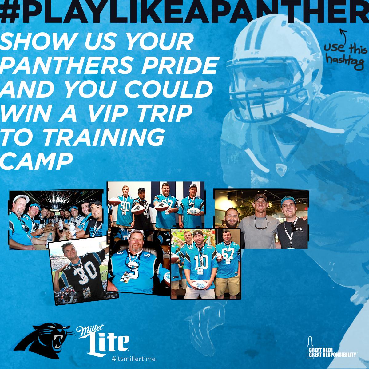 Win a VIP trip to Panthers training camp from MillerLite! More Info
