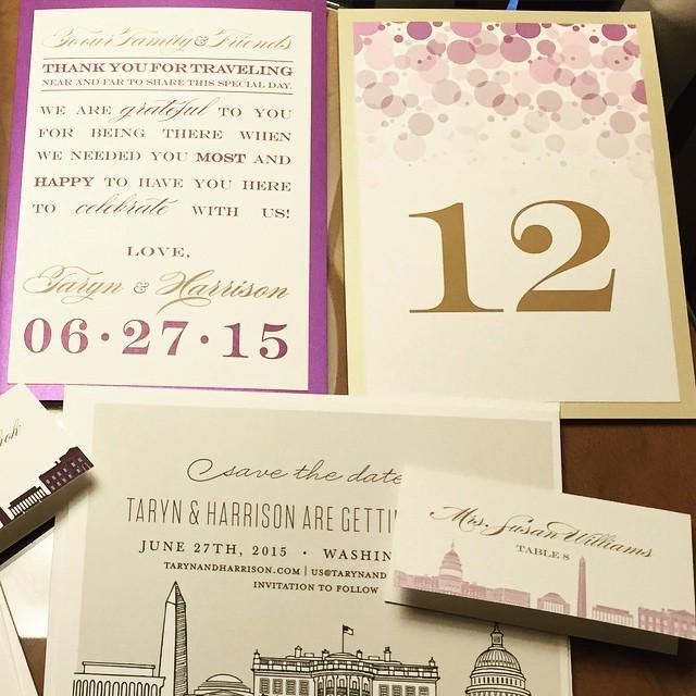 BRlGHToccasions's tweet photo. Setting up for #tarrisonwed at @kimptonindc #wedding #paper from @thedandelionpatch and @minted #savethedates #dcwe… http://t.co/aDx6NktDkj