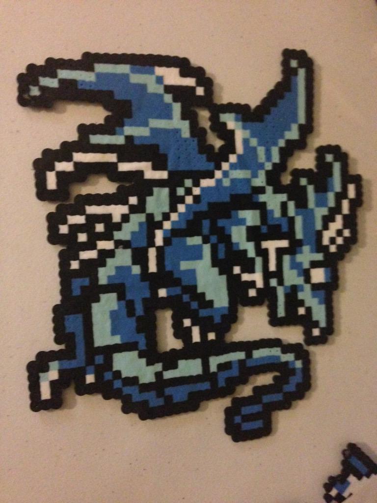 BrianBadical's tweet photo. Totally forgot to post this finished! Frost dragon from Final Fantasy 6! #perler #ff6 #ffvi #square #FinalFantasy http://t.co/EOqkZltkgg