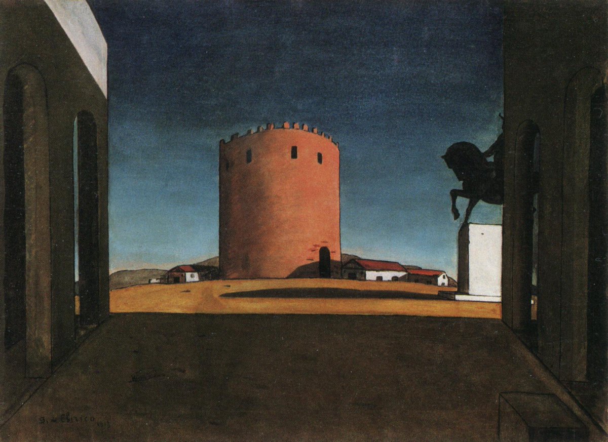#LaObraDeArteDelDía Giorgio de Chirico, "La torre roja", (1913).