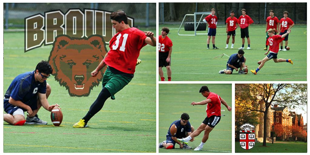 TotalKicking's tweet photo. Completing our 3rd day on-campus and evaluating another impressive group of young specialists! #brownbears http://t.co/1SietqcC0S