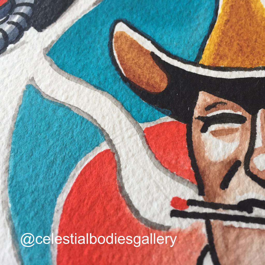 celestialbdies's tweet photo. An awesome painting from the godfather of weird, #MaxBrown. #CelestialBodies is up until Jul. 18th @ LEGallery #space http://t.co/f80IxZsEQs