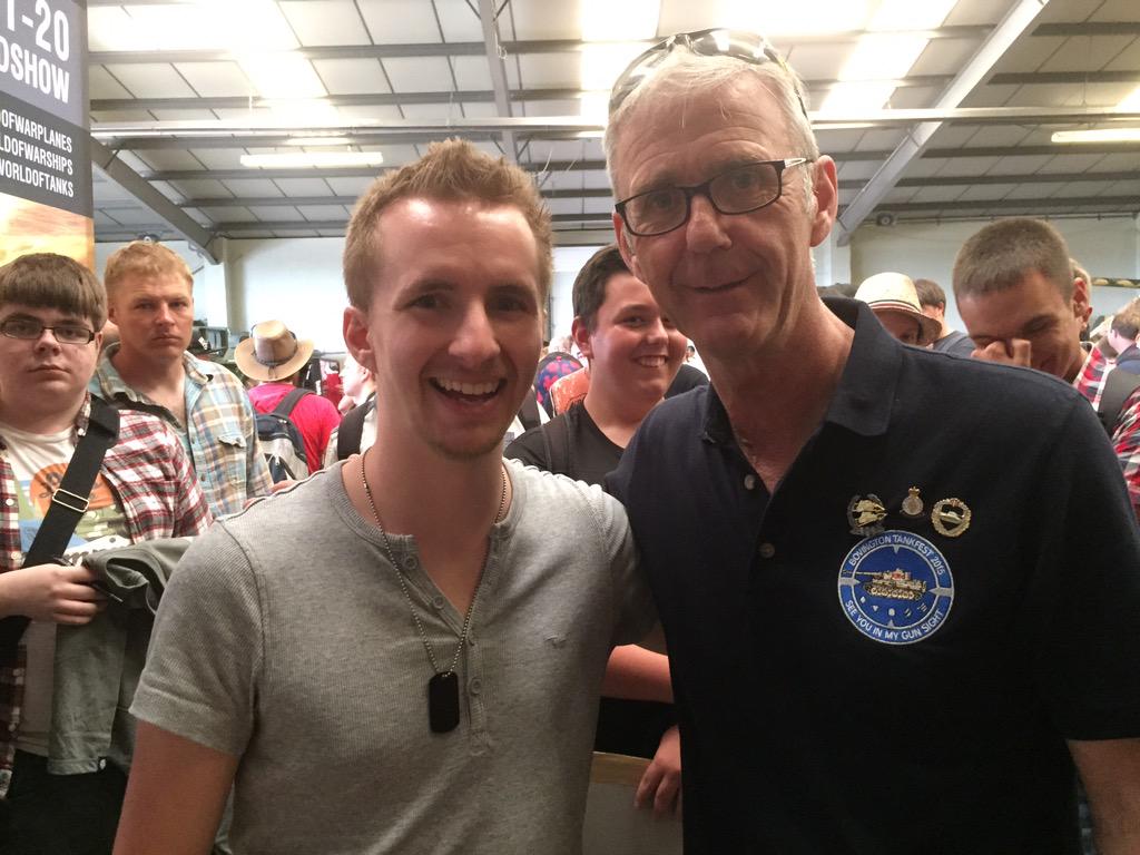 thewotboys's tweet photo. Good to see you @Quickybaby #Tankfest2015 Fantastic show today well done @TankMuseum. Still more to see tomorrow http://t.co/mU9CZatyQP