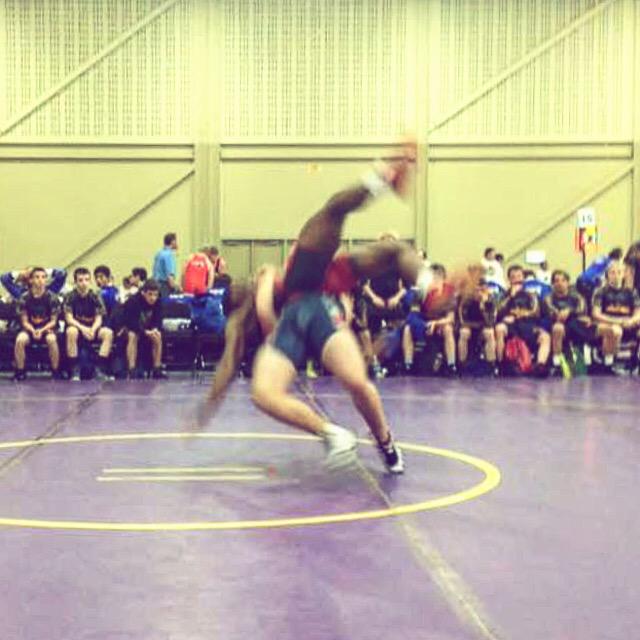 KMOWrestle's tweet photo. Buckley throwing his way through the Junior National Duals this weekend. #kmostrong #ONE http://t.co/Y1yhXBet5f