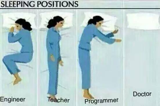 #Sleeping #positions different #professionals: