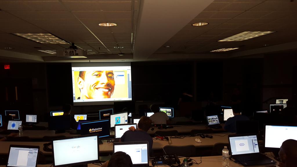 Abestheman's tweet image. @TheRock @EmaginationCamp is using your lovely headshot to teach kids Photoshop! #computercamp #nofilter #egdma