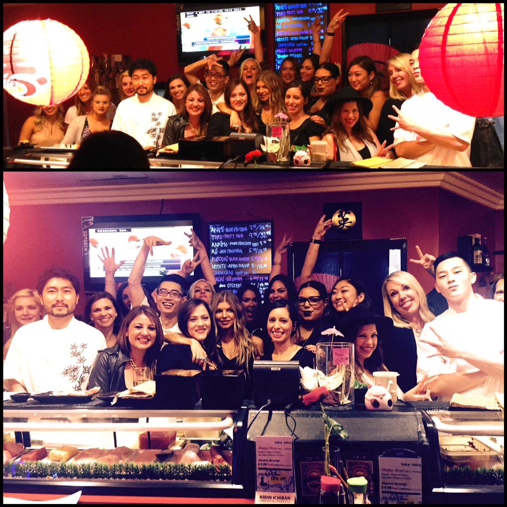 JennMelby's tweet photo. #BehindTheBar…#morefriends, #morefun (harder pic 2 take than last year)!🍣🔪🎉#sushibar #yokoyoko http://t.co/AFjaXh6Cux http://t.co/V2jAY50XNT