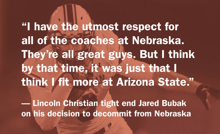 Jared Bubak Decommits From Nebraska, Expected To Commit With Arizona State  - Corn Nation