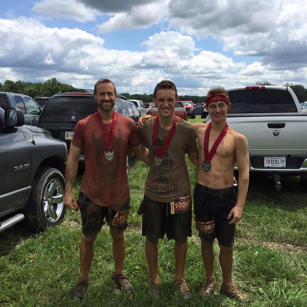 The boys and I had a blast running the warrior dash in Indy today!!