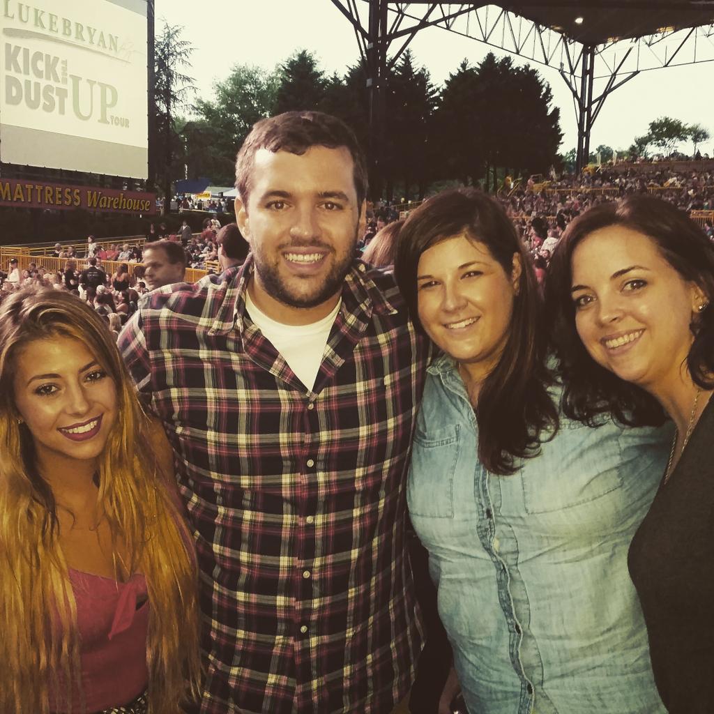 At <a href="/LukeBryanOnline/">Luke Bryan Test</a> concert and meet <a href="/InternJohnRadio/">Intern John</a>