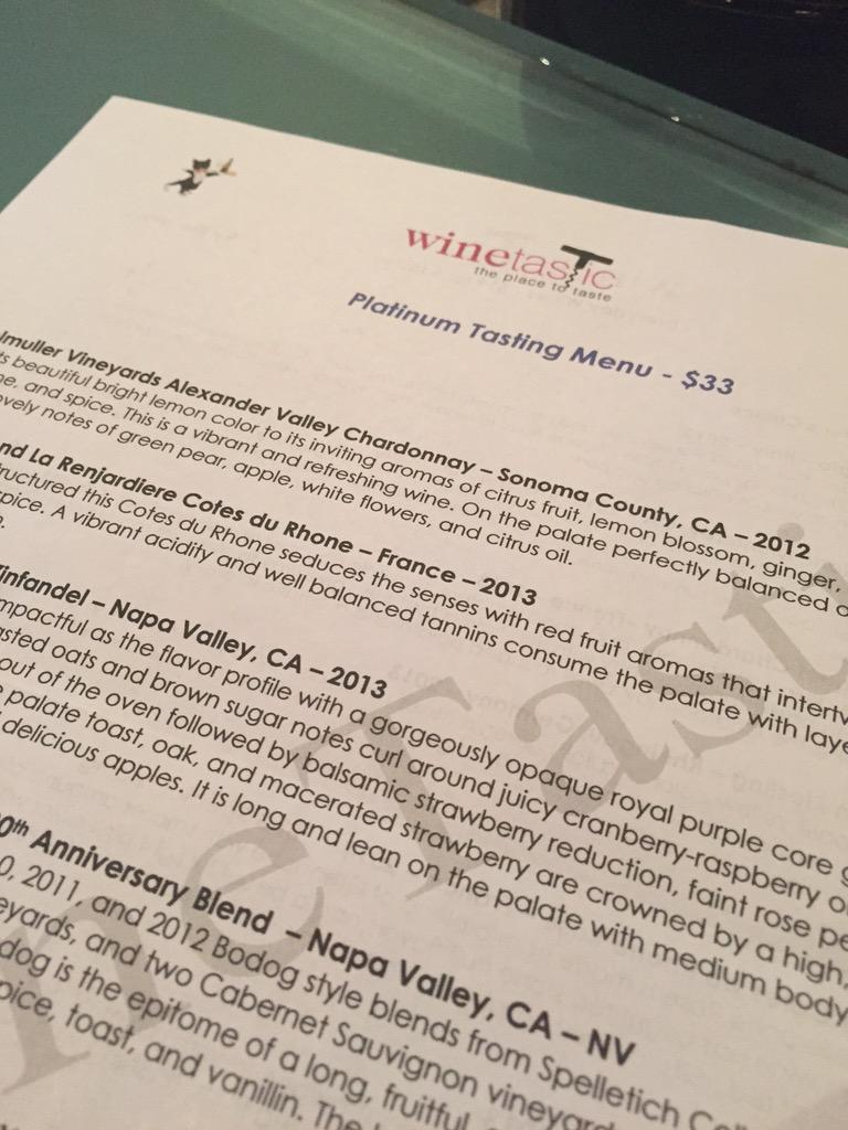 Taking in a tasting menu at Winetastic in Dallas.  #winelover #winetasting