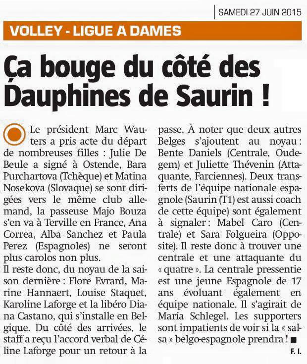 <a href="/mabi_caro/">Mabel</a> y @sarafolgueira2c son nuevas jugadoras del <a href="/DauphinesDh/">Dauphines Charleroi</a> !