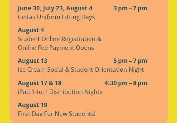TollesTech's tweet photo. Important Dates for Students! #TogetherWeLaunch http://t.co/faehSqbIGu