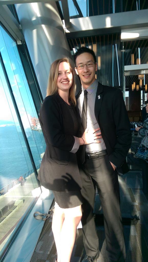 davidipyam's tweet photo. .@OLindseyO and I at the #cacuss15 banquet repping #YorkU. Lindsey, I'm excited for what you'll accomplish at #UOIT! http://t.co/Ep3UwLkE7d