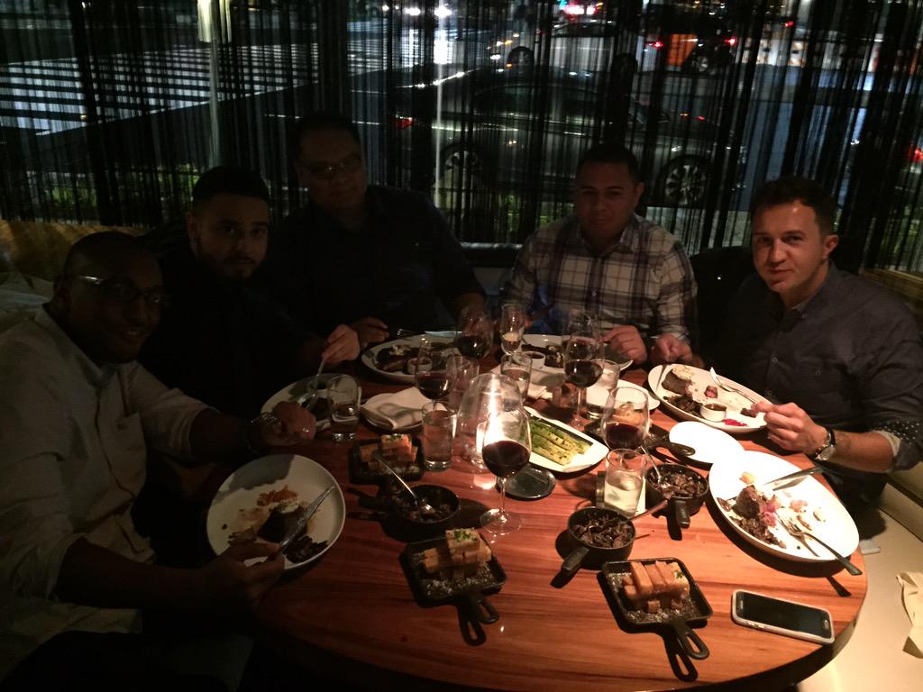 sambahreini's tweet photo. #gettingbettereveryday team dinner @baldsprintguy @STKWashDC #mobilerev @SprintNERegion @marceloclaure http://t.co/5B2IrT2FVs