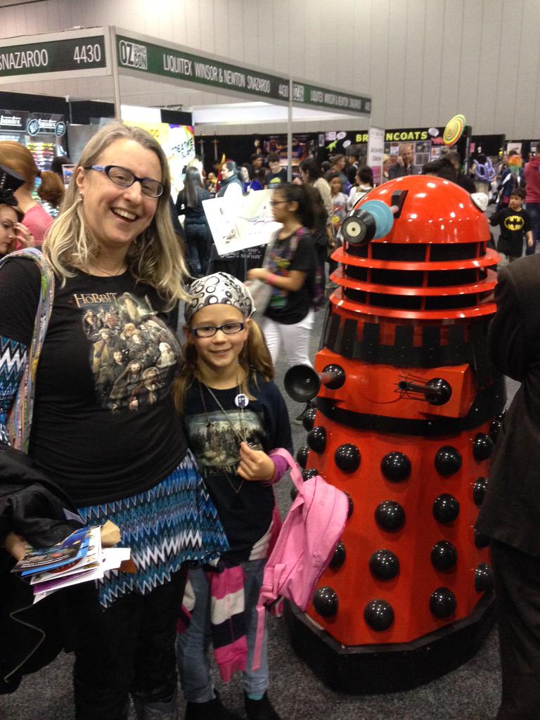 These fans of OB walked the floor all day to share the love #OzComicCon #dalek