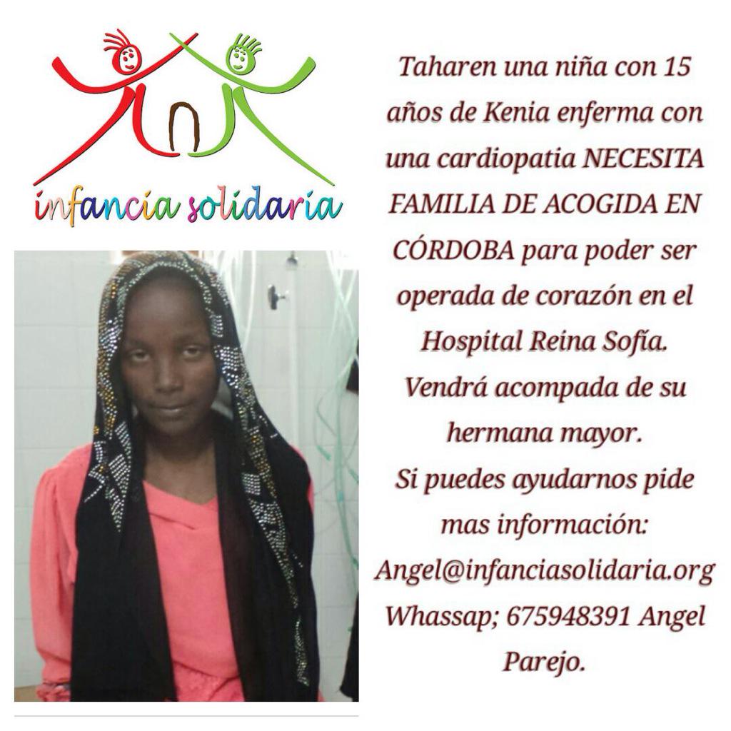 Si eres de Córdoba y quieres ayudar a Taharen a salvar su vida solo tienes que acogerla con un familiar.Por favor RT