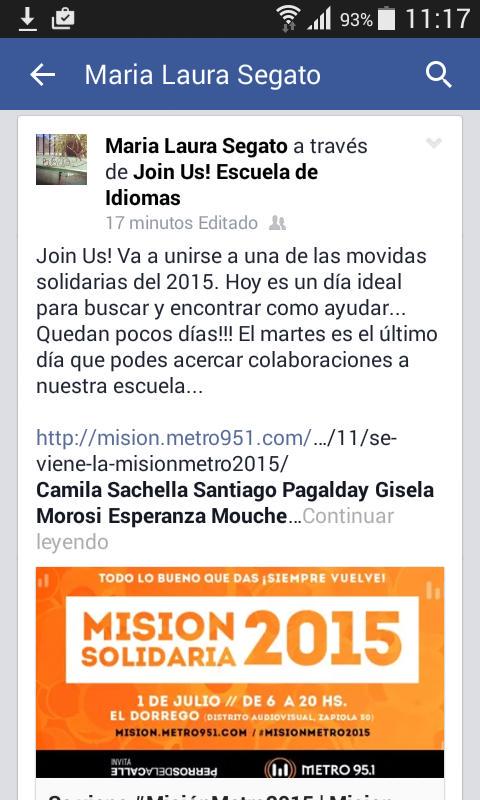 Join Us! Se une a la #MisionMetro2015 falta poco!