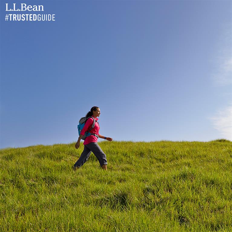LLBean's tweet image. Hike safe—let a friend know your itinerary and make sure your phone is fully charged. #llbean #trustedguide