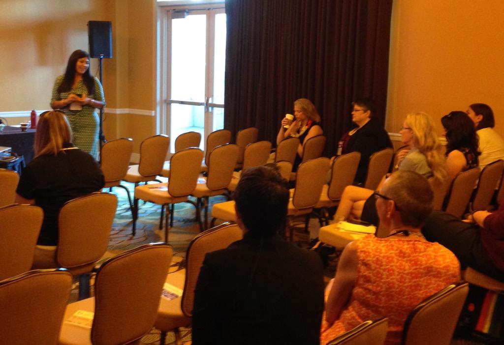 drsbann's tweet photo. @JulieAnnLeos @WiHsng our new Chair Julie kicks off our network meeting following a fab pre-conference #acuhoi http://t.co/fG4lubHQmN