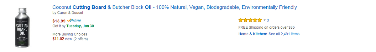 CaronDoucet's tweet photo. Our cutting board oil is now available through Amazon Prime! #cuttingboard #butcherblock ->  http://t.co/HUFKoc46zC http://t.co/8pdtEOnrit