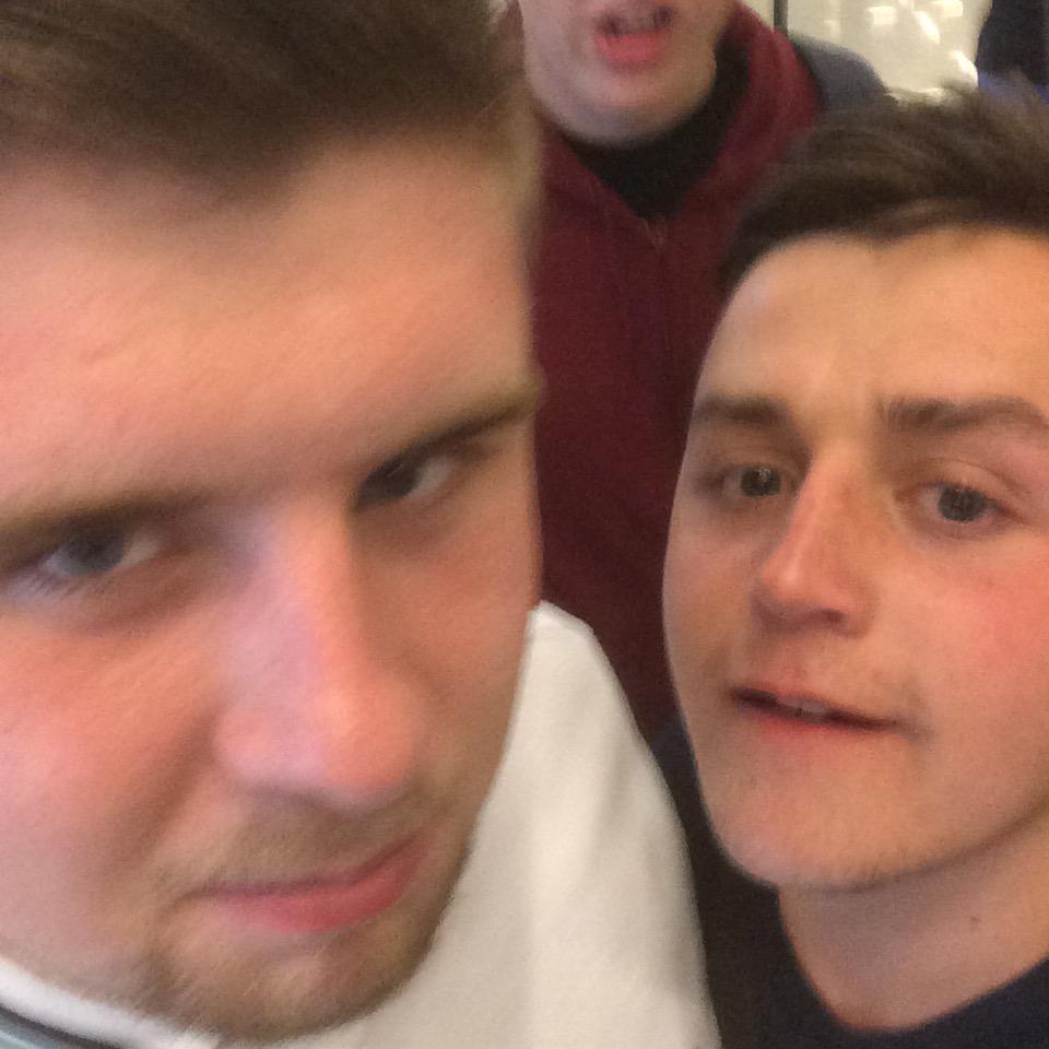 sammcpherson1's tweet photo. Me and a angry Dave #10hourdelay http://t.co/H979dAE05r