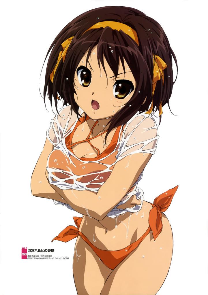 DreamSama's tweet image. Haven't done Haruhi in a LONG time. Here's some for her. #swimsuitsunday