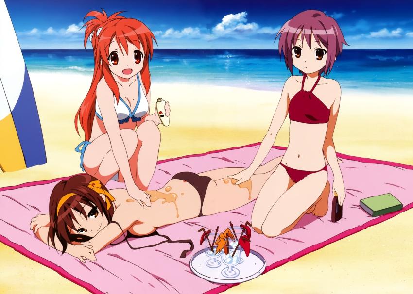 DreamSama's tweet image. Haven't done Haruhi in a LONG time. Here's some for her. #swimsuitsunday